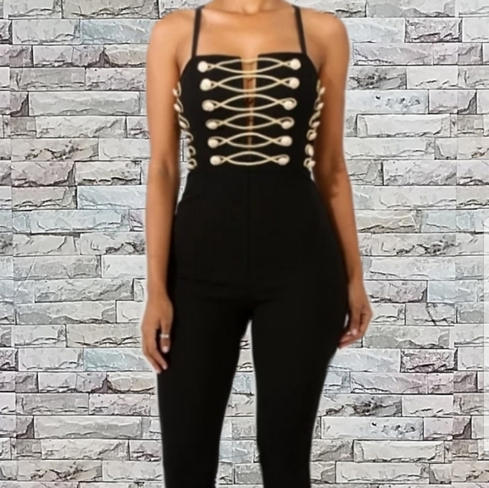 Black Sailor Jumpsuit